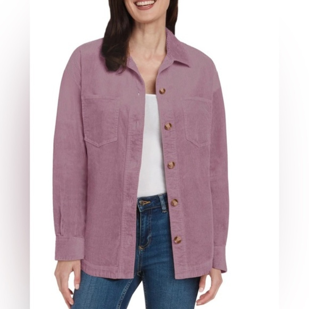 Matty M Corduroy Over Sized Pink Jacket Size Medium